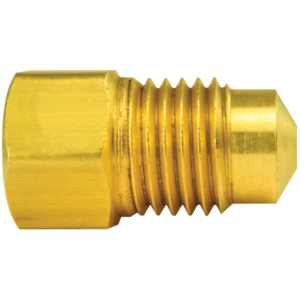 Adapter, Brass, Female(3/8-24 Inverted), Male(M13x1.5 Bubble), 100/box